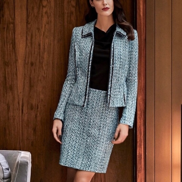 White House Black Market Jackets & Blazers - White House Black Market Tweed Two Piece Suite Jacket size Skirt size 4